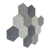 Luxor RECLAIM Stick-On Decorative Acoustic Panels - Ocean Foam Combo, PK 12 RCLMHEX001